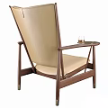Beige And Navy Blue Accent Chairs With Leather Upholstery Wooden Frame And Side Tray