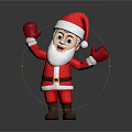 3D Rendered Cheerful Santa Claus Waving With Red Outfit And Santa Hat