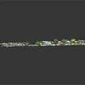Modern Residential Area Aerial View With Houses Streets And Green Spaces