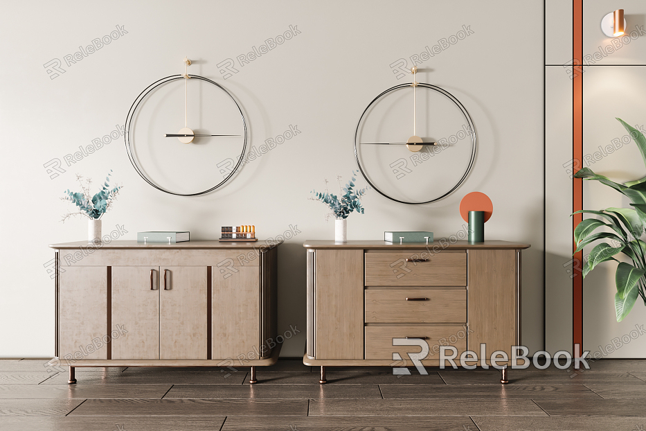 Nordic Sideboard Solid Wood Sideboard model