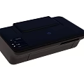 Modern Black Office Appliance Printer With Control Panel And Paper Output