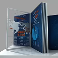 Foldable Corporate Brochure Design With Multi Angle View And Information Charts 3d model