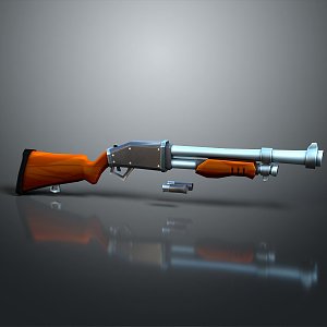 rifle semi-automatic rifle combat rifle battle rifle carbine war rifle attack rifle 3d model