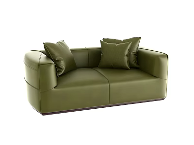 American double sofa 3d model