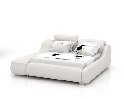 Modern multi-function bed 3d model