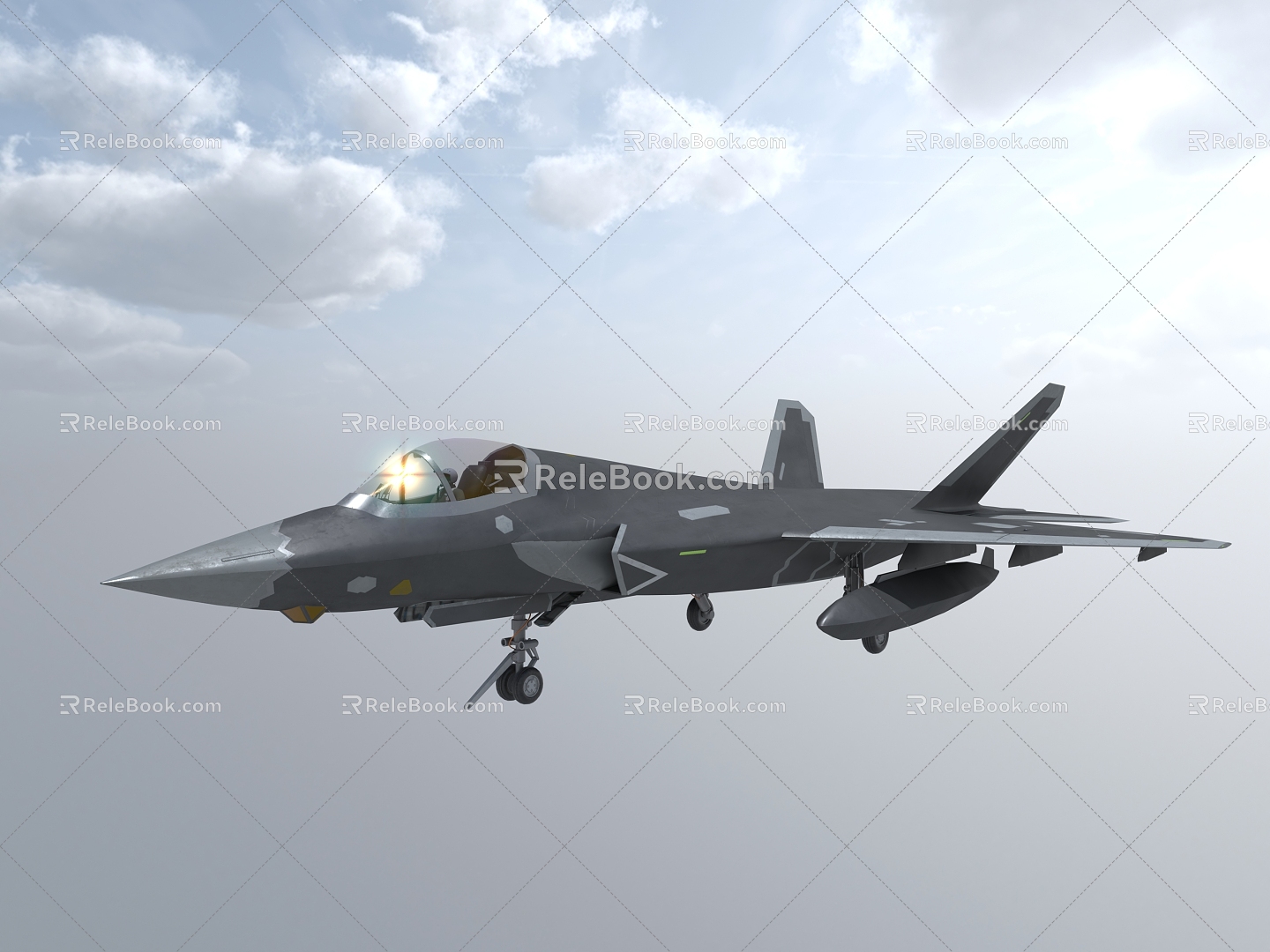 J-35 Fighter Chinese Navy Stealth Carrier Aircraft Sea Fourth Generation J35 J-35 Carrier Aircraft 3d model