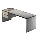 Modern Wooden Home Office Desk With Spacious Worktop And Drawer Storage