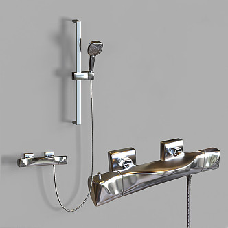 Modern shower faucet shower head combination 3d model