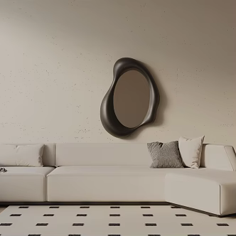 Modern three-seat sofa 3d model
