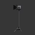 Professional Studio Lighting Combo With Adjustable Barn Doors And Tripod Stand Black Industrial Design