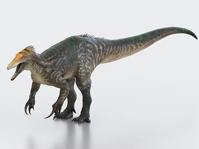 Colorful Dinosaur With Sleek Body In Standing Pose 3d model