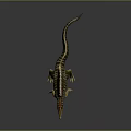 Colorful Spinosaurus 3D Model With Green Yellow Stripes And Vibrant Sail