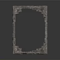 Architectural Building Frame In Gray Stone With Square Open Structure And Textured Design
