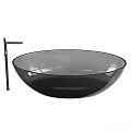Sleek Black Modern Bathtub Design With Polished Metal Faucet And Smooth Surface
