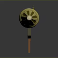 Rocket Launcher With Orange Grip Metal Tube And Yellow White Tip Design