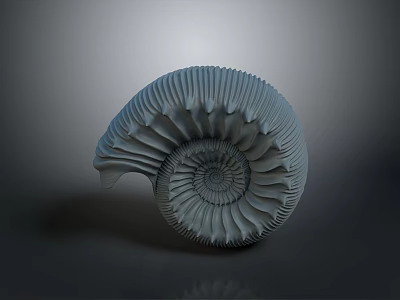 Household Decorative Spiral Ornament With Textured Gray Surface For Home Living 3d model