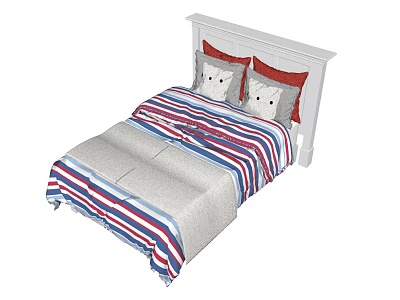 Jane Europe double bed 3d model Jane Europe double bed 3d model