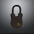Hardware Tools Sturdy Metal Padlock with Classic Design for Security Applications 3d model