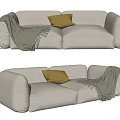 Modern double sofa 3d model