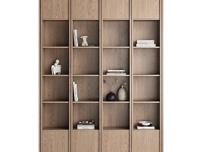 Bookcase Decorative Cabinet Solid Wood Bookcase model