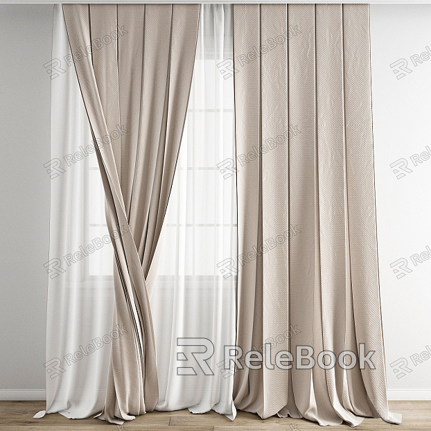 Modern Curtain Window Screen model