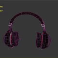 Black Over Ear Headphones With Blue Lighting And Mesh Design Modern Sleek Audio Electronic Device