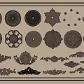 Decorative Plaster Ceiling Roses and Moldings with Various Intricate Designs for Interior Decor