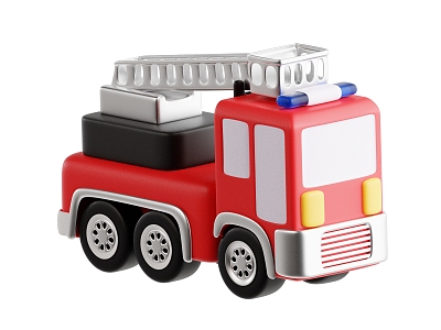 Modern toy car toy fire truck cartoon fire truck vehicle 3d model