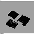 Black Plastic Memory Card Holders With Samsung 256GB microSD Storage