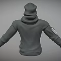 Gray Utility Hoodie With Dual Chest Pockets Sleeve Pocket And Functional Design