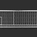 Large Wireframe Industrial Structure With Grid Design And Circular Openings