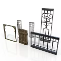 Various Door And Window Frames Featuring Wooden Metal Designs Ornate Patterns And Simple Styles