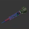 Aerospace Rocket Component Featuring Red Frame And Black Structure For Space Exploration