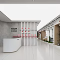 Reception Desk in Enterprise Intelligent Air System Experience Store with Display Screens and Equipment