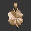 Stylish Golden Four Leaf Clover Pendant As Daily Life Accessory Decoration