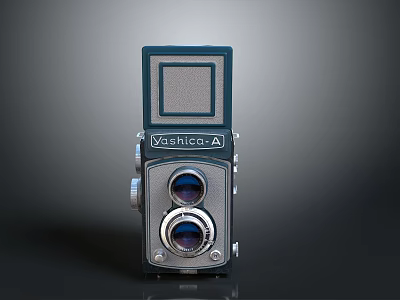 Veriflex A Twin Lens Camera Vintage Electronic Device With Classic Design 3d model
