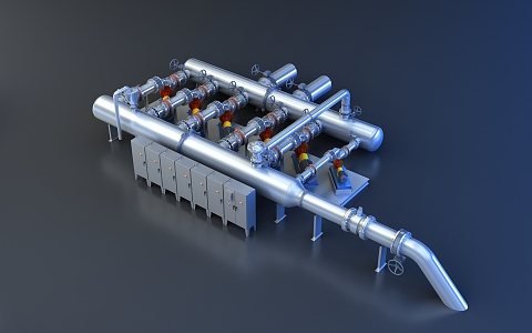 Modern pipeline pump 3d model