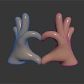 Elegant Golden Hand Shaped Heart Decorative Ornament Set for Modern Home Decor Accent
