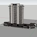 Modern Commercial Street With ZARA Store Architectural Design Pedestrians Outdoor Seating And Greenery
