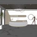 Modern Front Desk Company Front Desk 3d model