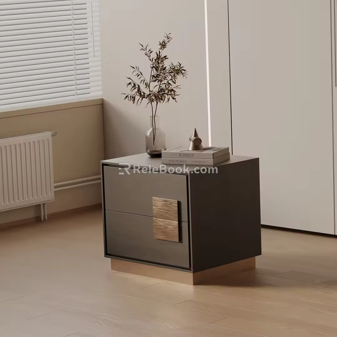 Modern bedside table 3d model