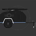 Modern Functional Trailer For Travel With Roof Rack And Surfboard
