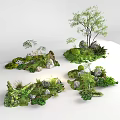 Various Small Garden Landscape Designs With Green Plants Stones Trees And Ferns