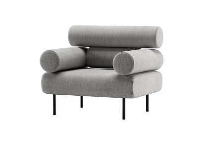 Modern Single Sofa Fabric Single Sofa 3d model
