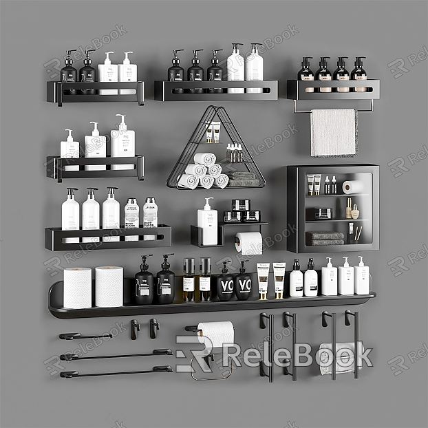 Modern Toiletries Bathroom Shelf Combination Bathroom Rack Towel Rack Bath Products Rack Bath Products Combination Bathroom Accessories model