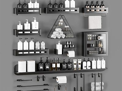 Modern Toiletries Bathroom Shelf Combination Bathroom Rack Towel Rack Bath Products Rack Bath Products Combination Bathroom Accessories model