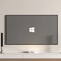 Modern Projection Monitoring System With Large Screen And Surveillance Device On White TV Stand