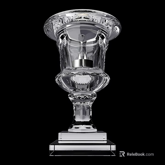 Handcrafted Crystal Pendant With Intricate Designs And Shiny Finish For Decorative 3d model 