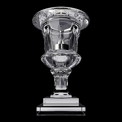 Handcrafted Crystal Pendant With Intricate Designs And Shiny Finish For Decorative 3d model