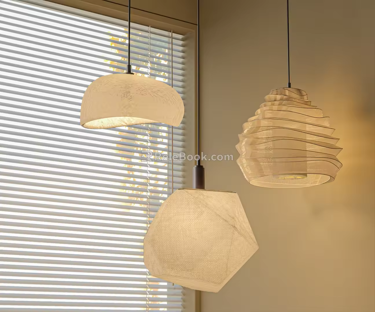 Quiet wind small chandelier 3d model